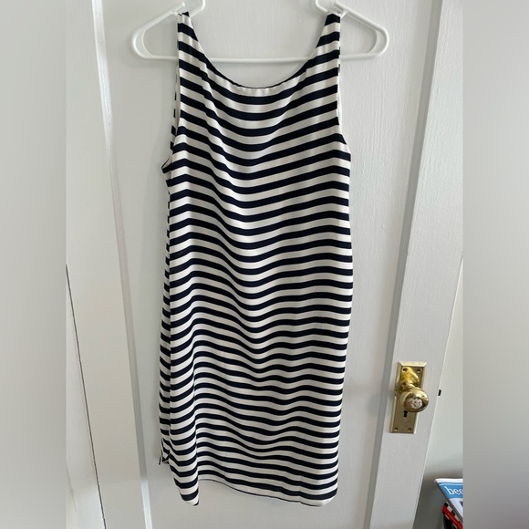 LOFT Navy and White Dress - Picture 4 of 5